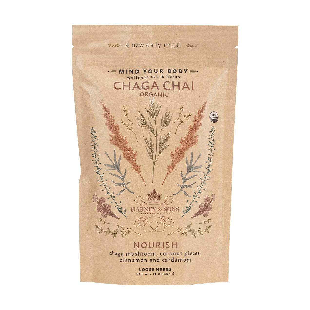 Product Image: Organic Chaga Chai – Nourish Wellness Blend