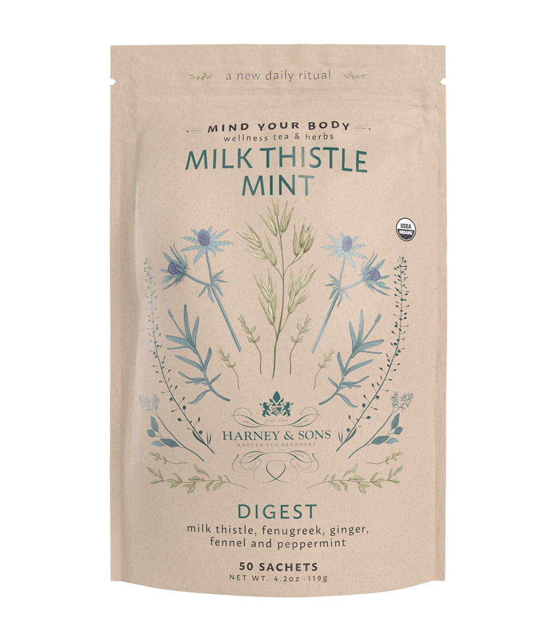 Organic Milk Thistle Mint, Bag of 50 Sachets image