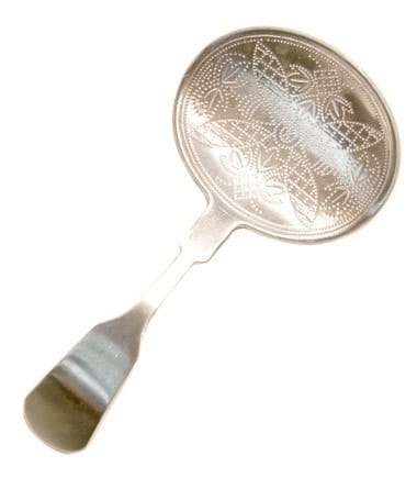 Oval with Punchwork Design Tea Scoop – Stainless Steel image