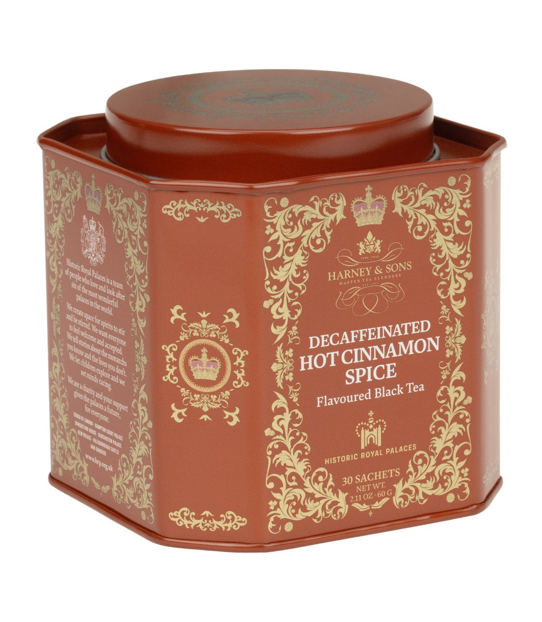 Product Image: Decaf Hot Cinnamon Spice, HRP Tin of 30 Sachets
