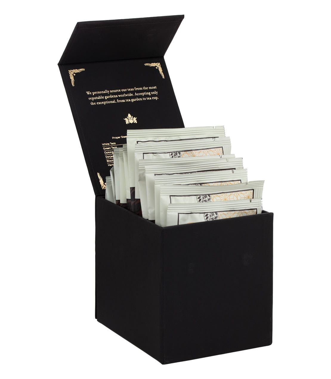 Harney Heritage – Herbal & Decaf Wrapped Sachet Sampler Black Box image