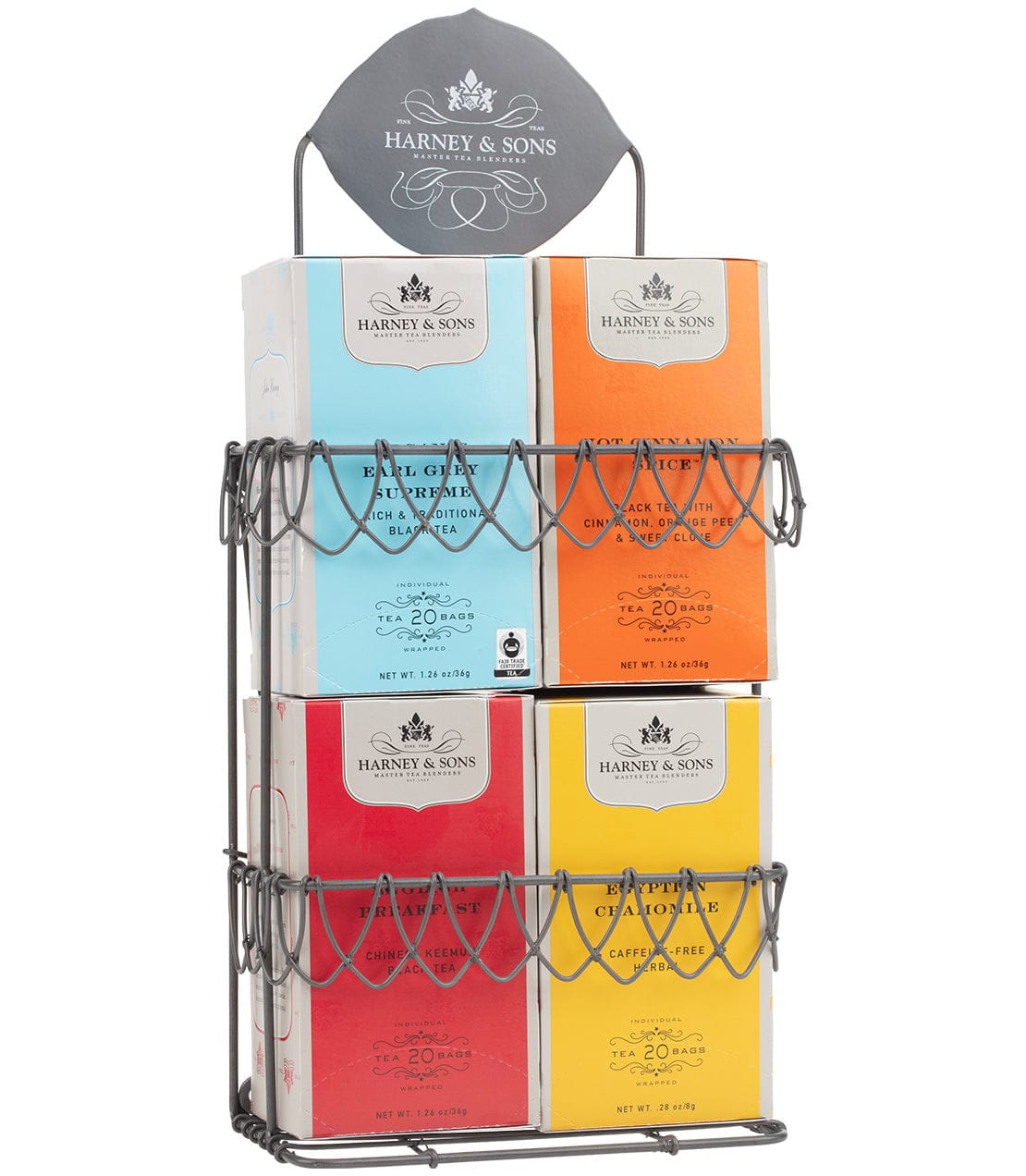 Harney & Sons Display Rack - Decorative Wire, for 4 Premium Teabag Boxes image
