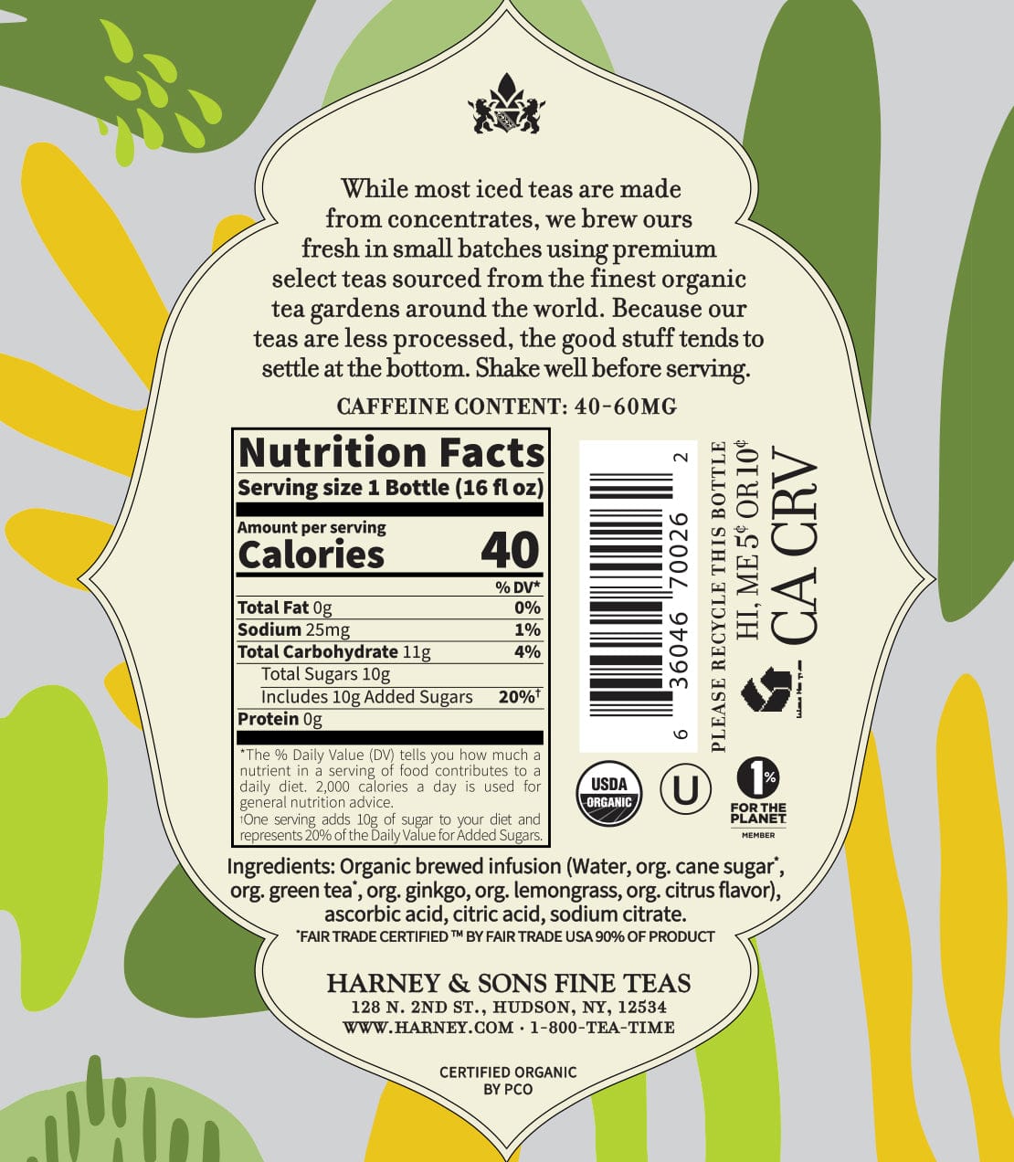 Product Image: Organic Green with Citrus & Ginkgo Iced Tea