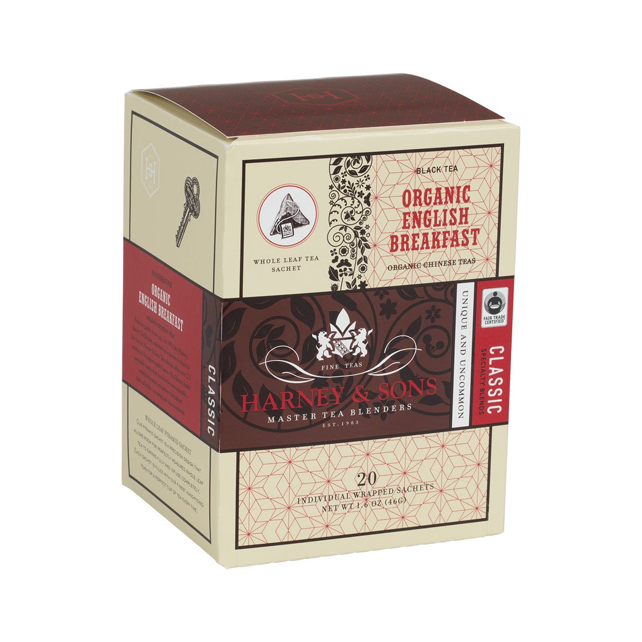 Organic English Breakfast, Box of 20 Individually Wrapped Sachets image