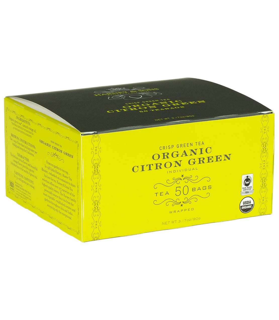Organic Citron Green, Box of 50 Wrapped Teabags image